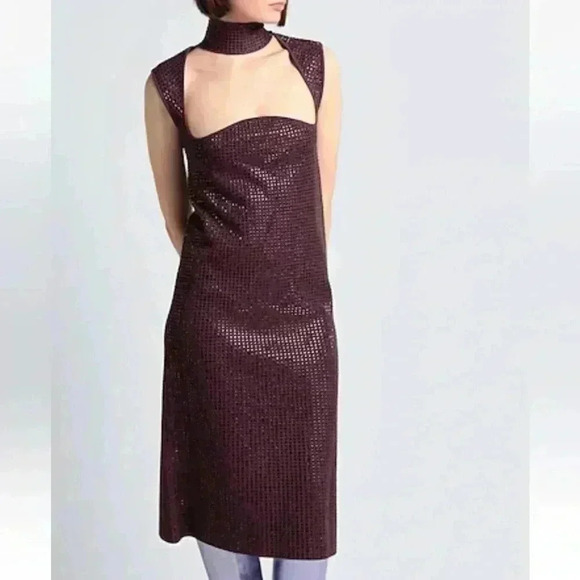Bottega Veneta Turtleneck Sweater Dress 42 6 S Cut Out Midi Embellished $5650 - Picture 13 of 16